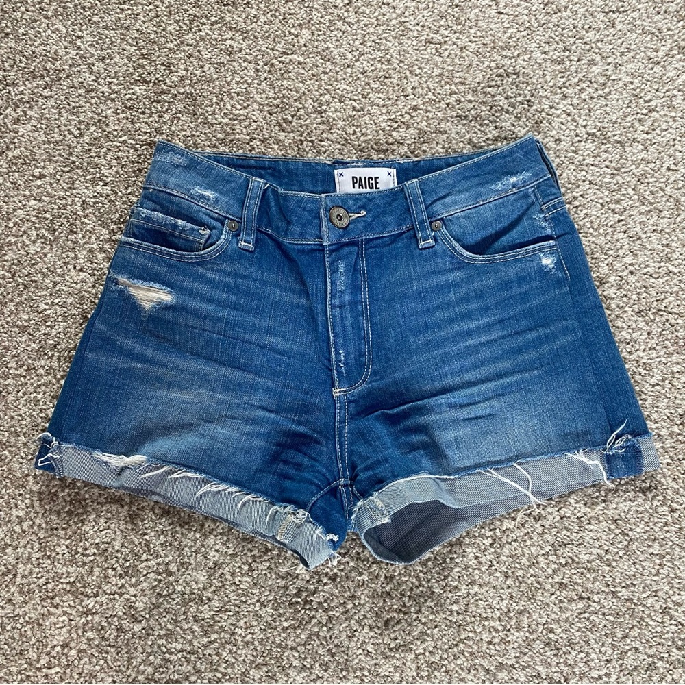 Paige Jimmy Jimmy Denim Shorts, 26” waist, 3” Inseam